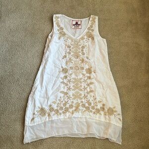 white johnny was tunic dress
